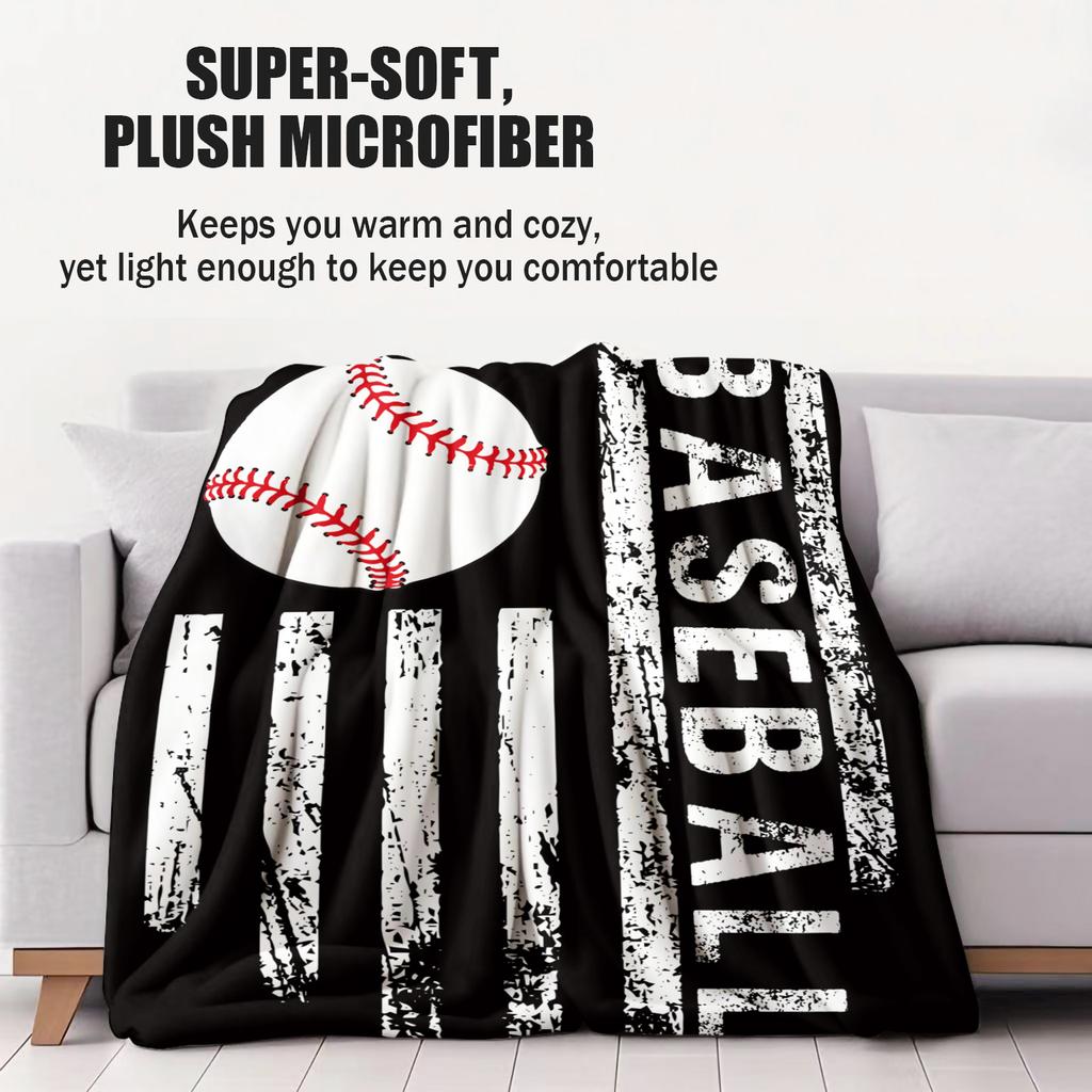 American Street Style Niche Edgy Print Fleece Blanket Quality Warm Cozy Blanket for Home Travel Office Multi-function&Universal