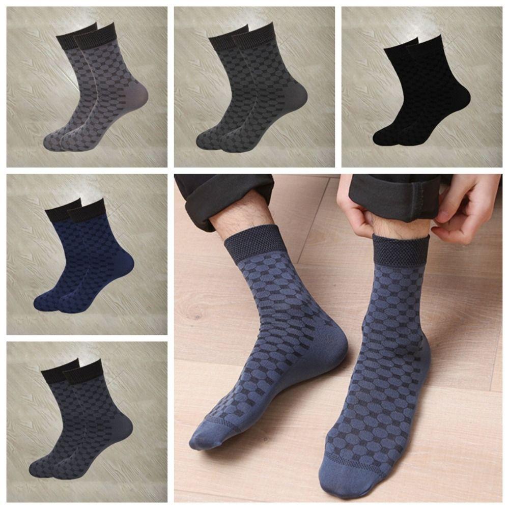 

10Pairs Elastic Men s Business Thin Socks Grid Men Mesh Silk Scok Men s Mid-tube Socks Men светло-серый