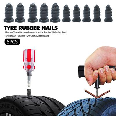 5Pcs Keine Spur Vakuum Motorrad Auto Gummi Nägel Schnelle Werkzeug Reifen Reparatur Tubeless Reifen Nützliches Zubehör