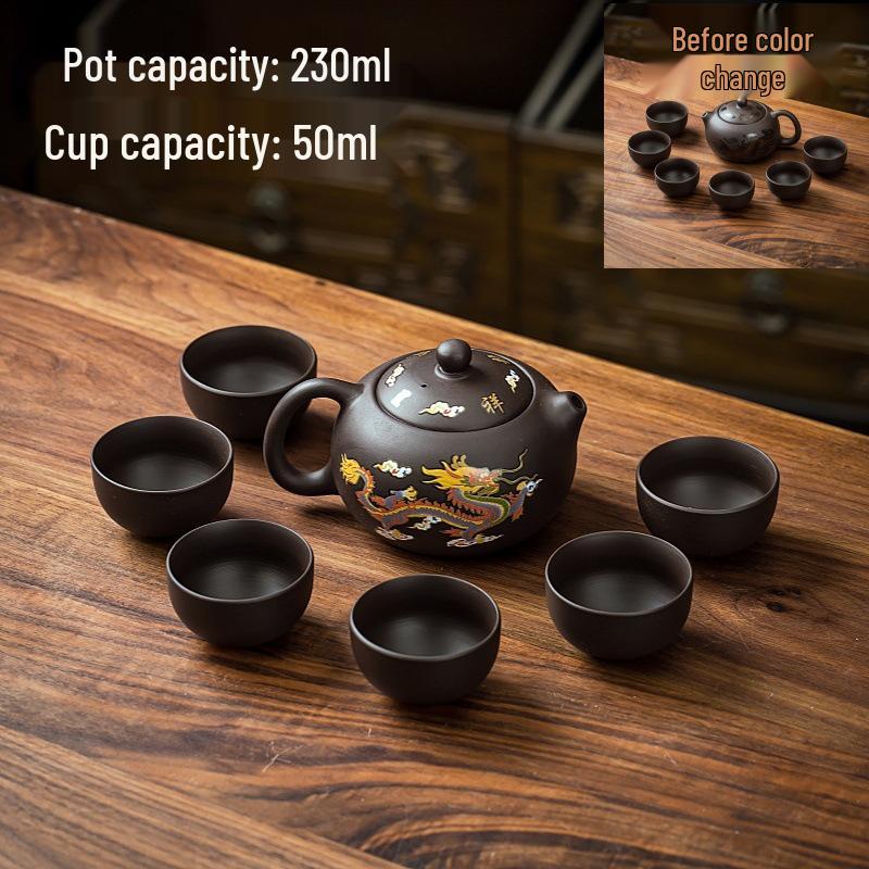 Original Ore Color-Changing Phoenix Cry Purple Clay Teapot - Large Capacity for Brewing Tea