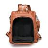 Large Capacity Backpack Women's Letter Backpack Soft Leather Travel Bag Multifunctional Shoulder Bag