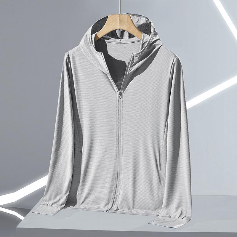 Men's Summer UV Protection Ice Silk Jacket - Lightweight, Breathable, and Stylish for Outdoor Fishing