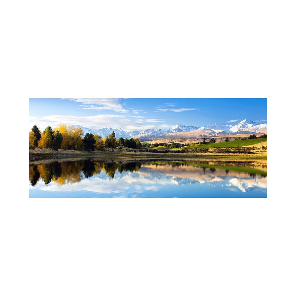 Landscape Canvas Painting, Lake Forest Mountain Scenery Painting Wall Art Decor Posters For Living Room Bedroom Prints Picture