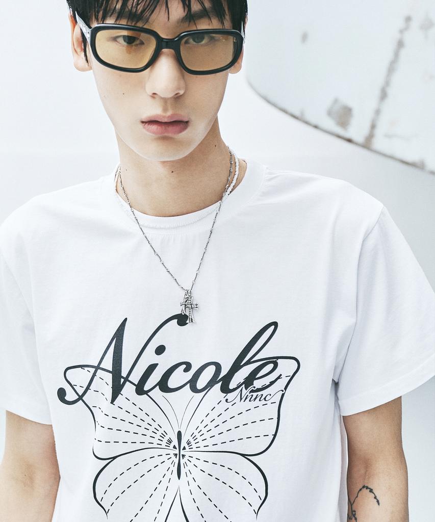 Nigaennikol Nicole Butterfly Sleeve Top_White Black