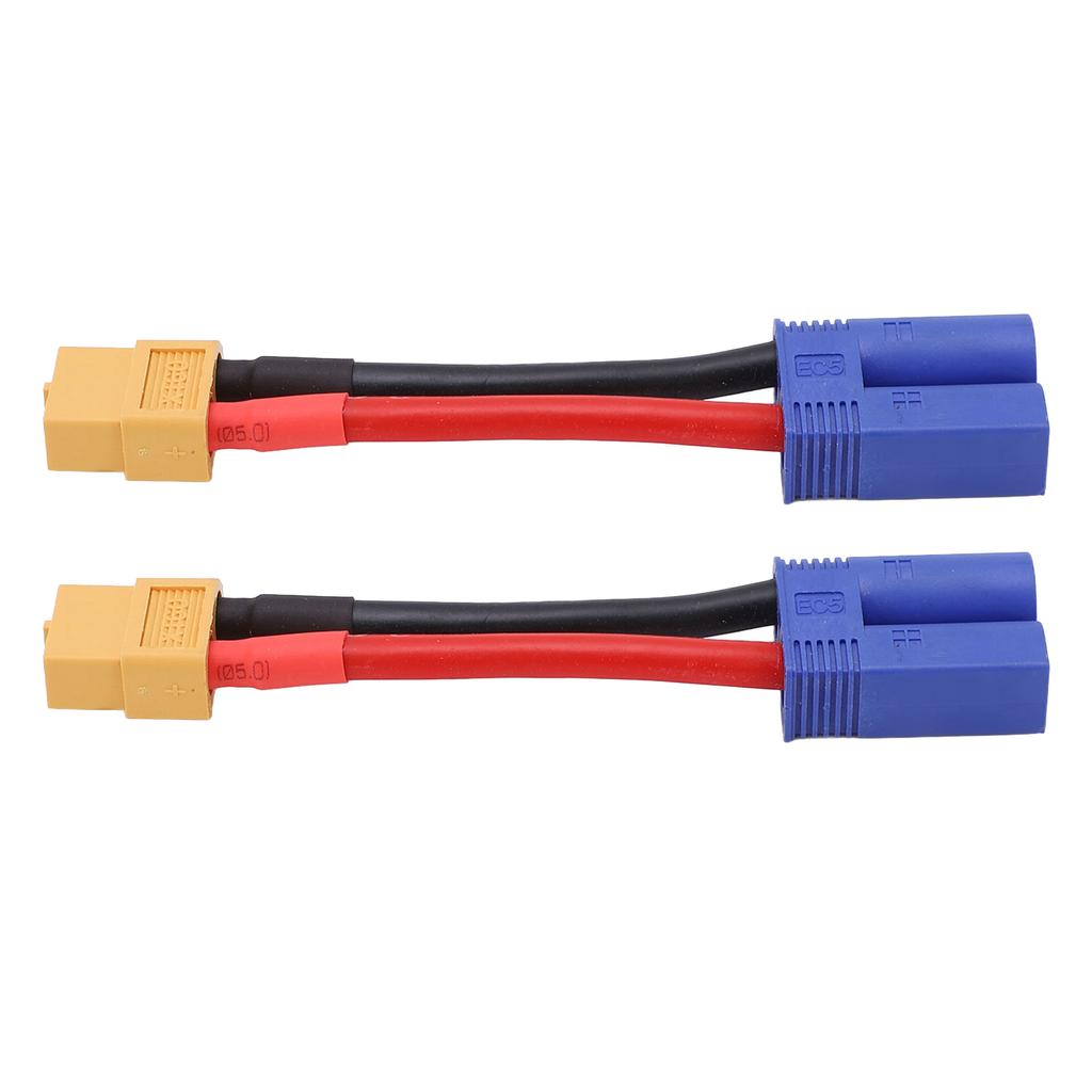 2pcs XT60 Female to EC5 Male Connector Adapter Cable 12AWG Silicone Wire for RC Car Airplane 3.74in