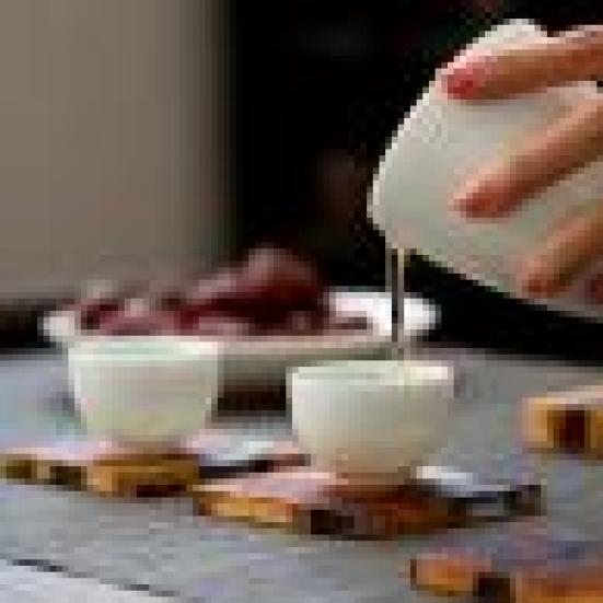 Yousheng Tea Coaster Japanese Style Good Heat Insulation Natural Wooden Resin Cup Holder Creative Gasket for Tea Ceremony