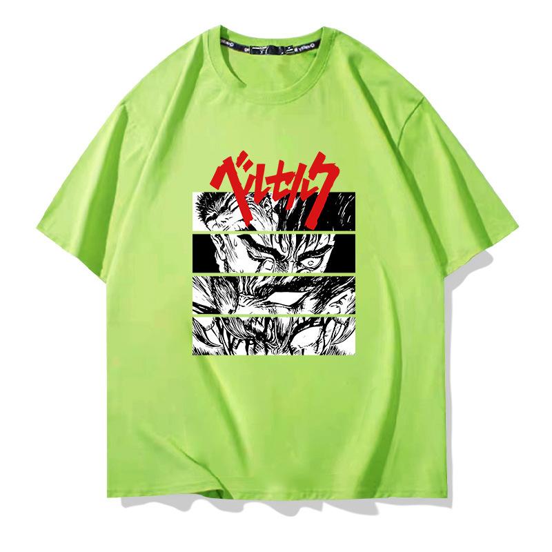 Summer new sword style legend printed men's T-shirt Short sleeve T-shirt 100% cotton loose trend top pattern T-shirt