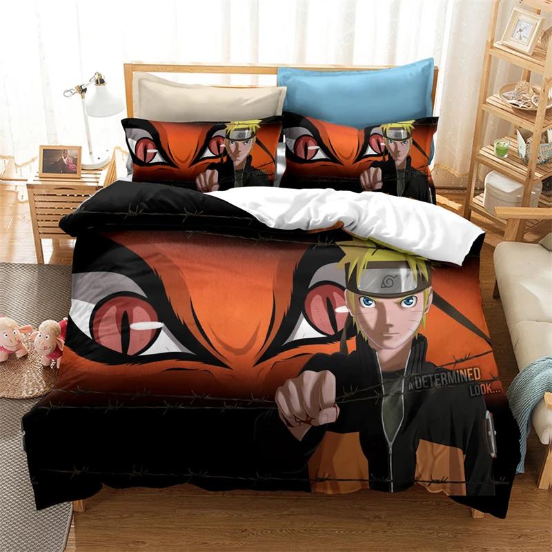 Japan Anime Red Cloud Bedding Set 3d Printed Duvet Cover Sets Pillowcase Twin Full Queen King Size Akatsuki Comforter Cover Sets
