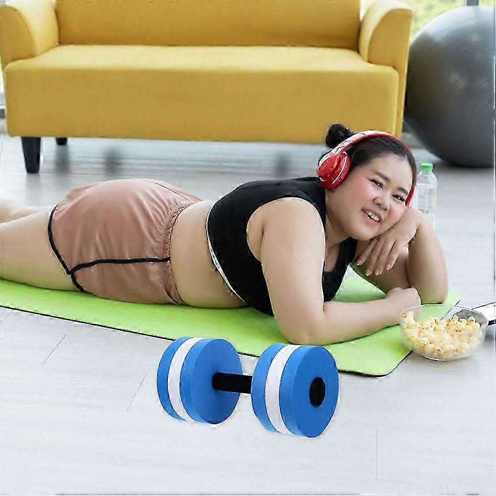 2pcs Aquatic Exercise Dumbbells EVA Foam Floating for Water Aerobics Pool Fitness Swimming Workouts Equipment