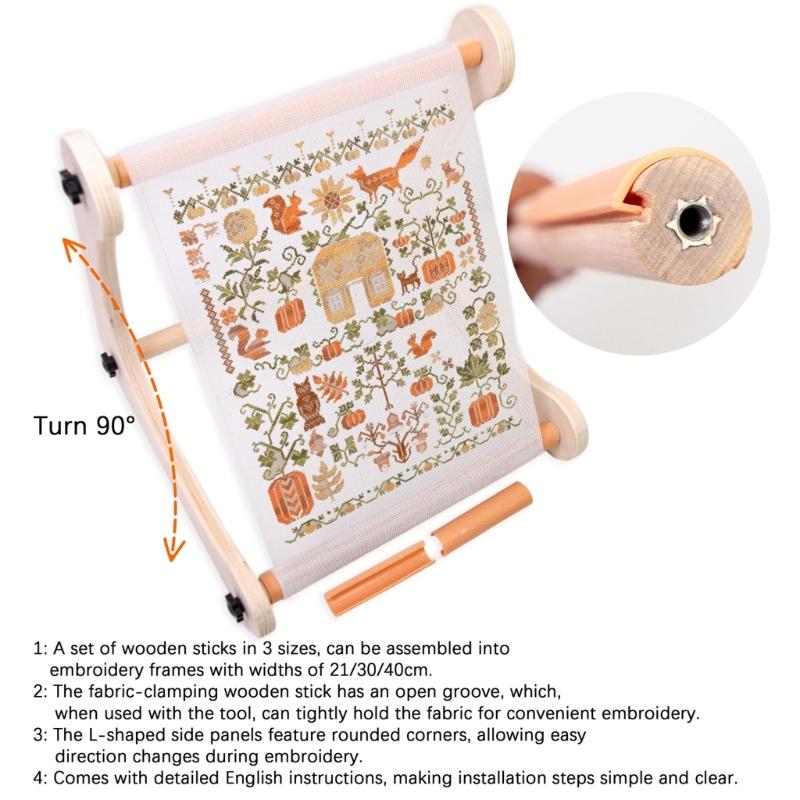 Adjustable Desktop Crosses Stitching Embroidery Frame With Ergonomic and Easy Assembly for Home Crafting