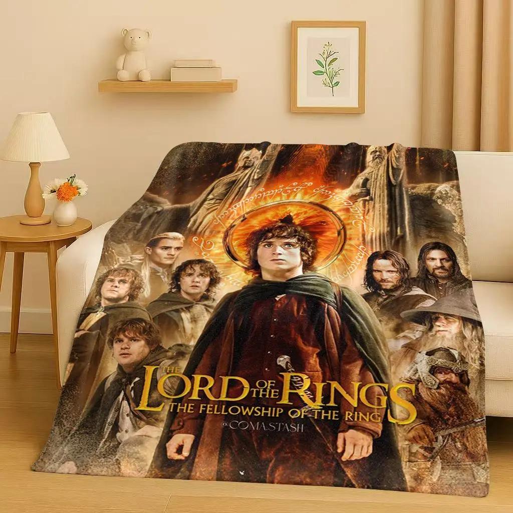 HD L-Lord of The Rings H-Hobbit Gandalf Legolas Flannel Blanket,Ultra Soft Warm Plush Throw for Home Bedroom Bed Sofa Cover