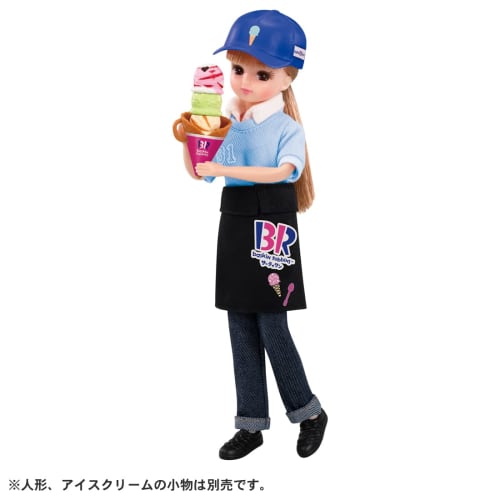 TAKARA TOMY Licca-chan Dress Welcome! 31 Ice Cream Shop Tenin-san Dress Dress-up Play Toy Ages 3+