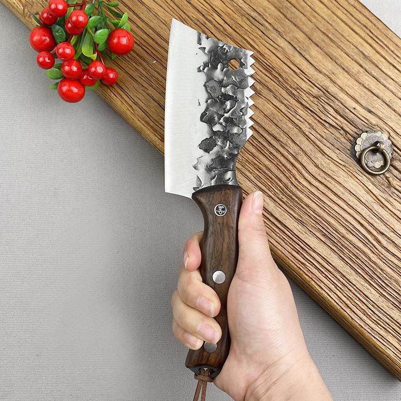 Chef Utility Knife Slicing Fish Fruit Steak Knife Kitchen Knives Butcher Boning Knife Hand Forged Wood Handle Cleaver Meat Knife