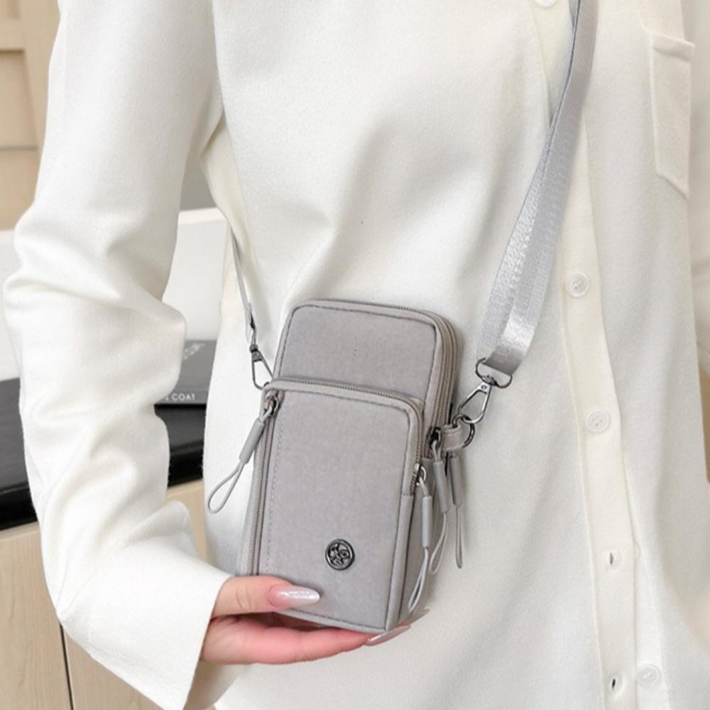 New Women Mobile Phone Bag Nylon Cell Phone Bag Coin Purse Strap Shoulder Bag Small Crossbody Purses for Women Wallet Travel