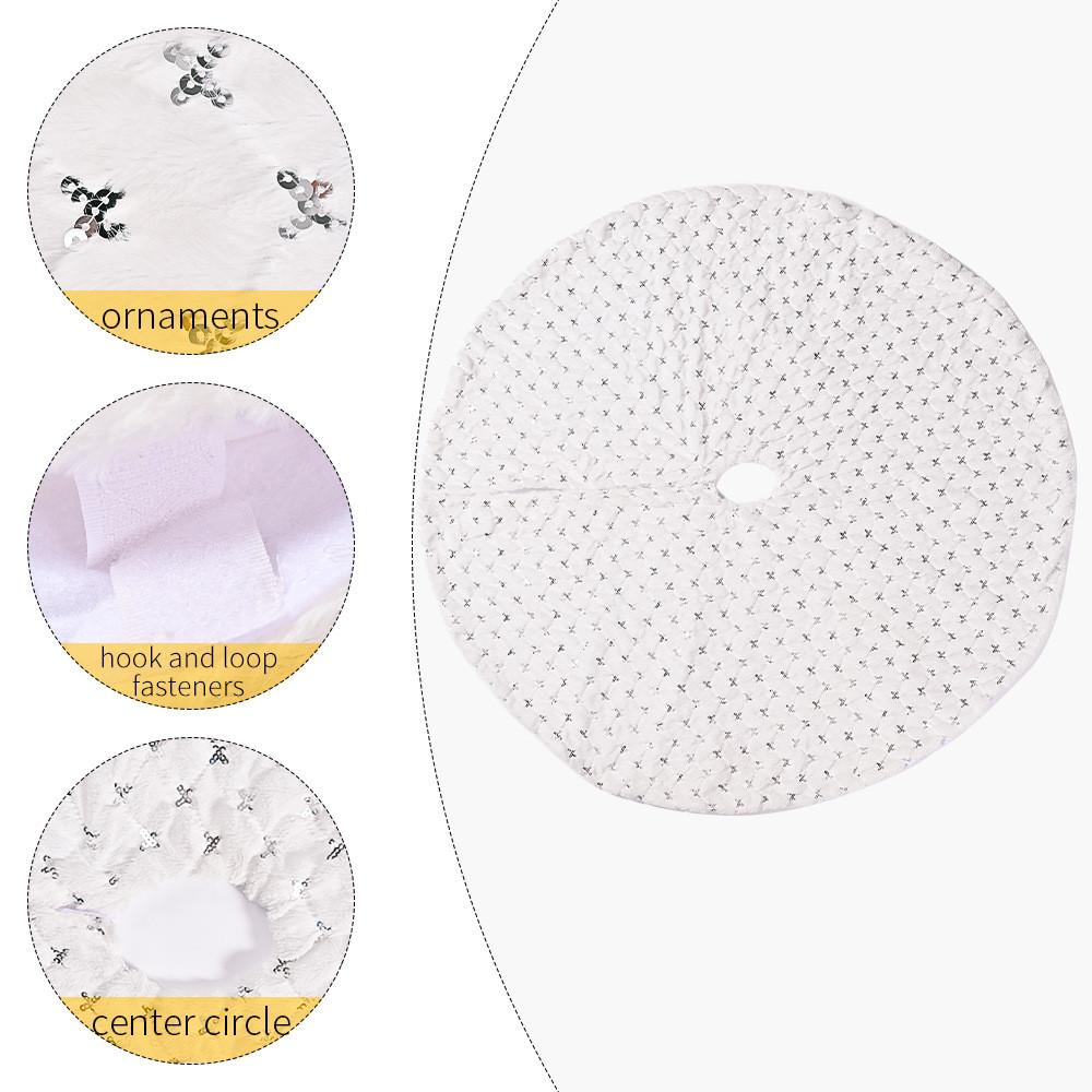 

Silver Sequin Chic Tree Skirt 116cm Stylish Holiday Party Decoration Christmas For