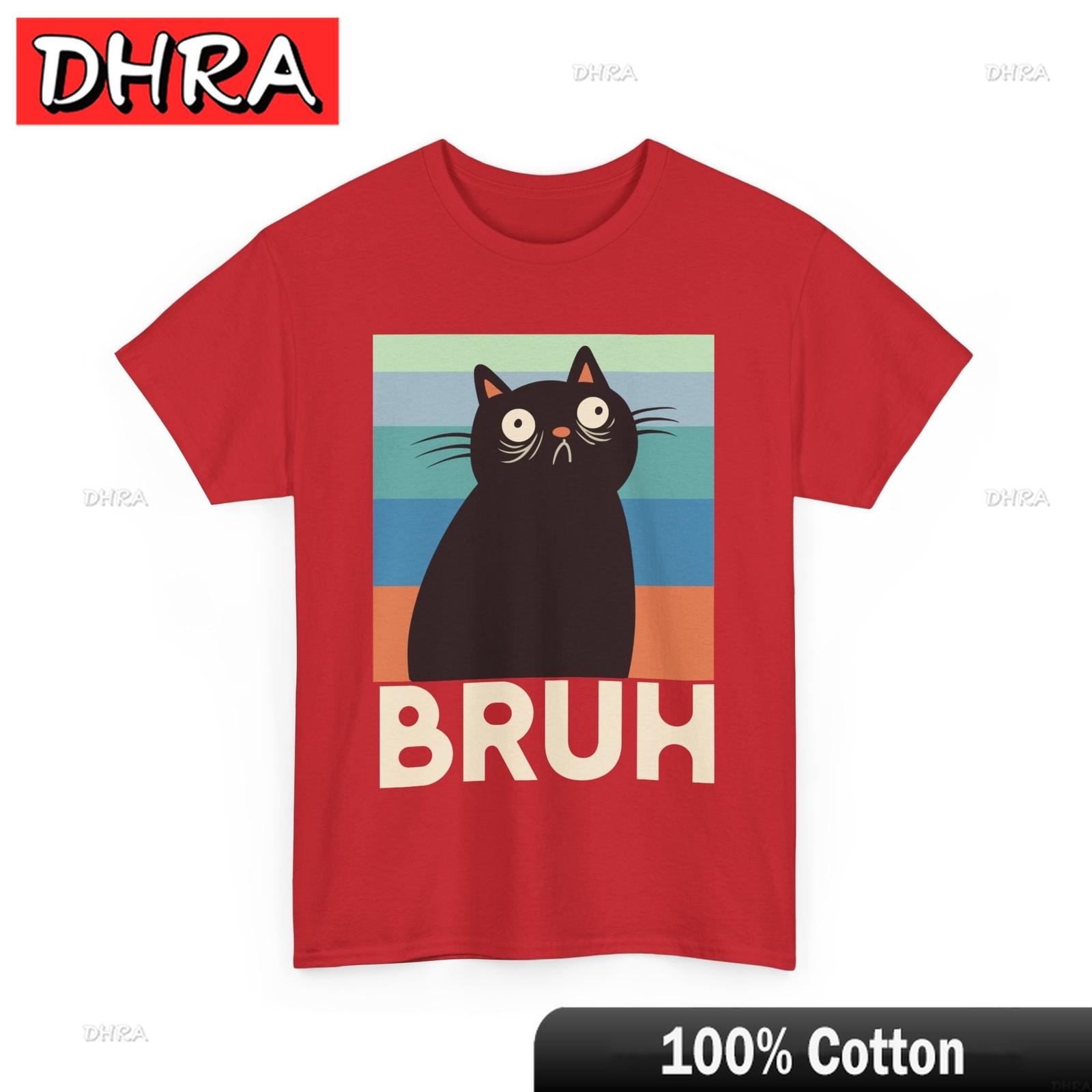 Funny Bruh Cat Meme TShirt Funny Cat Joke Tee  Hilarious Geek Shirt Edgy Retro Unique Tshirt Harajuku Aesthetic for Summer S