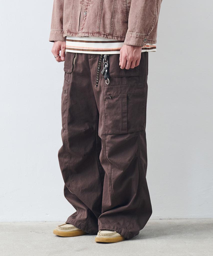 Nontai Parachute Contrast Cargo Pant (Brown)