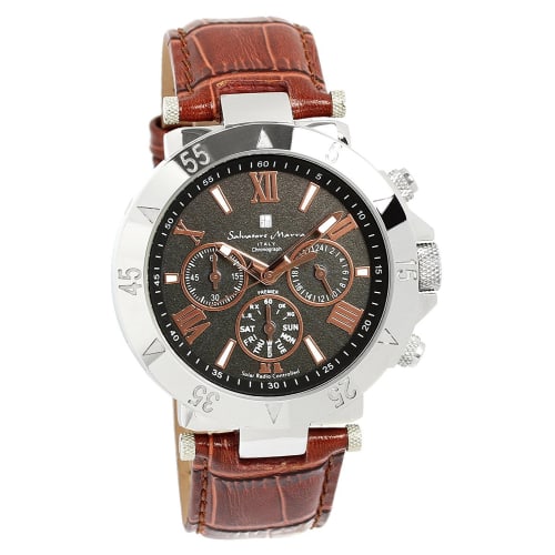 

Salvatore Marra Limited Edition Radio-Controlled Solar Chronograph Watch for Men, Italian Brand, Business Style [Featured in Magazines]