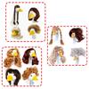 4PCS Funny Geese Costume Accessories For Pet Comfortable Soft Polyester Party Dress Up Wigs Set With Soft Materials