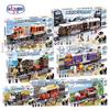 02008 City Heavy -Haul Cargo Passenger Steam Train Set  Building Blocks Bricks Boy Toys Gift