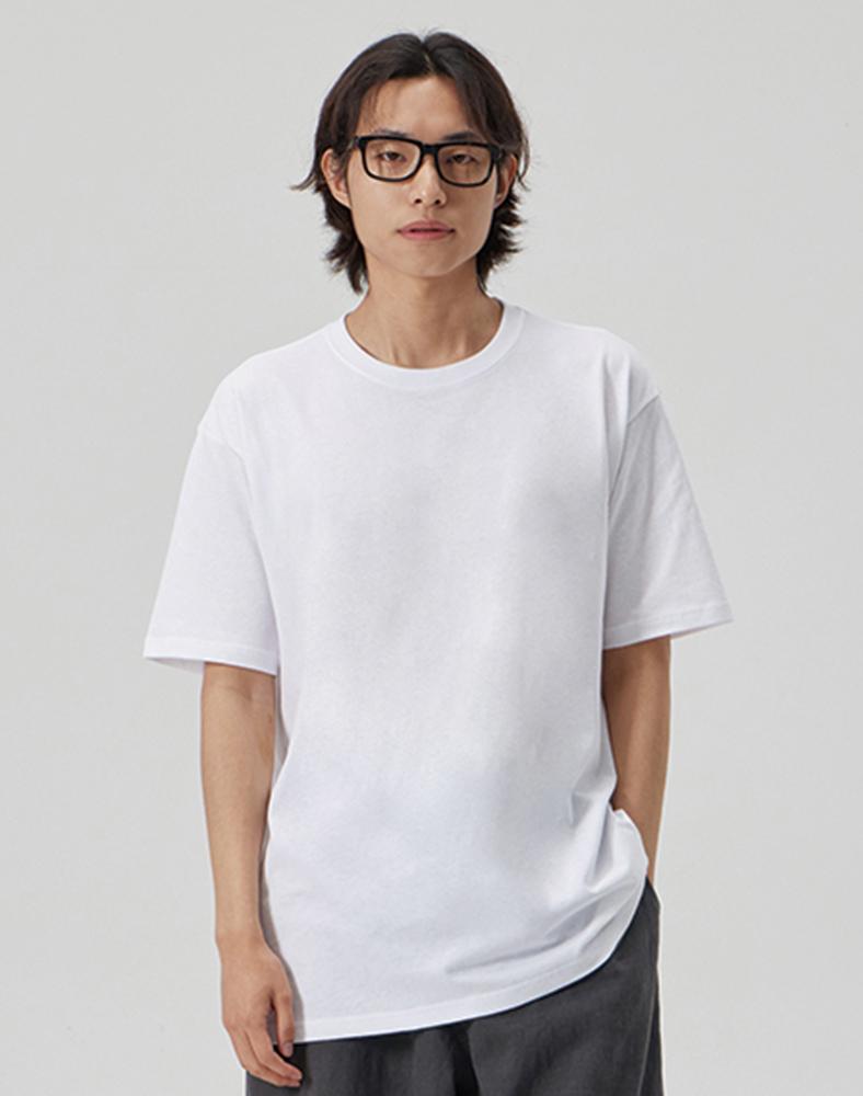 Make It Two [Basic] Crew Neck Tee_White L