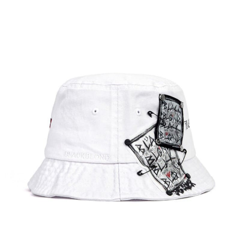 BLACKBLOND BBD Disorder Patch Bucket Hat (White)