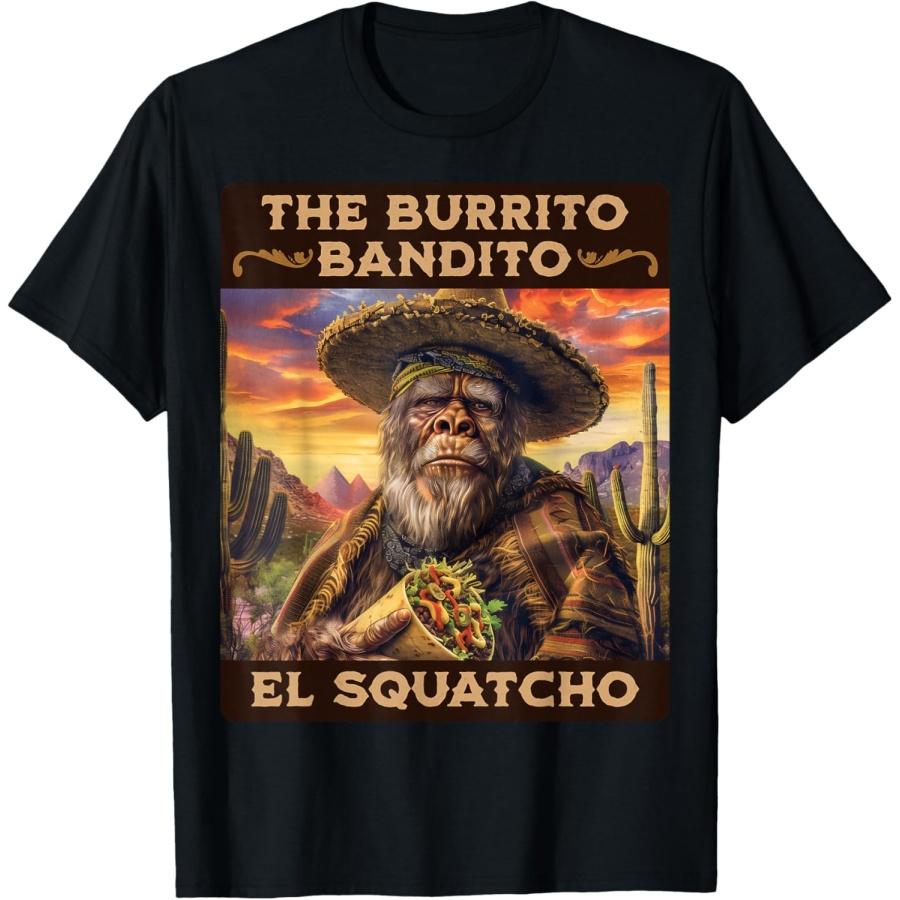 The Burrito Bandito, Bigfoot, Sasquatch, and El Squatcho T-Shirt XXXXXL чёрный