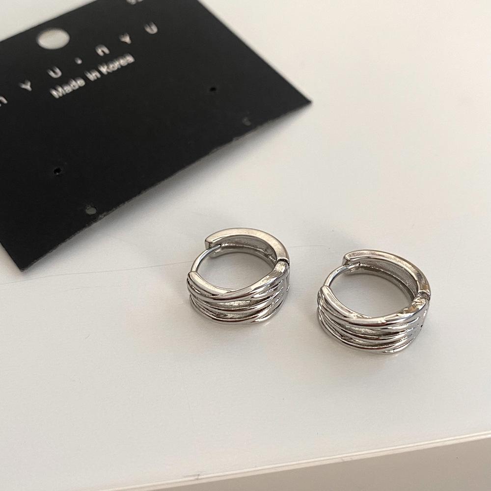 Elegant Metal Multi-Layer Winding Earrings for Women - Light Luxury Niche Design In High-Grade Gold-Plated Copper
