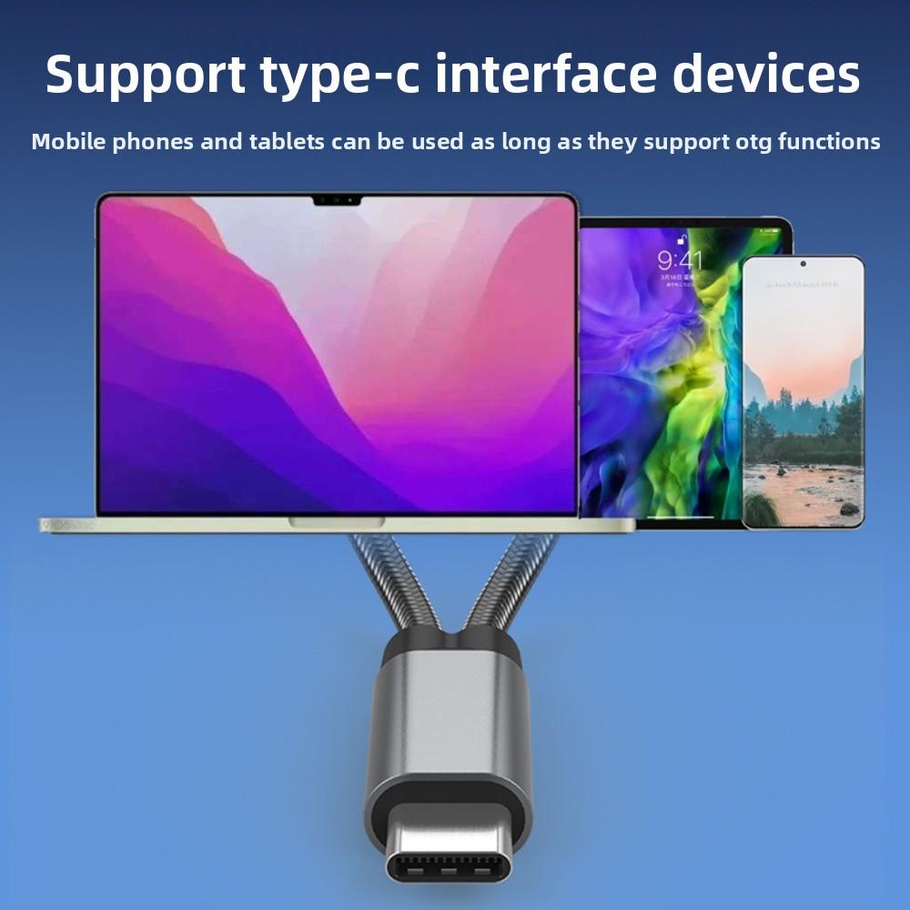 PD60W 2 In 1 Type-C To USB OTG Adapter Multifunction Type C 2-in-1 Multifunctional Adapter  Mouse