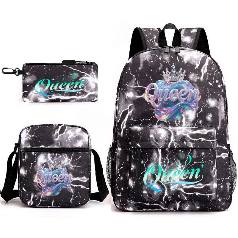 Backpack cute student schoolbag pink schoolbag couple backpack heat transfer printing backpack