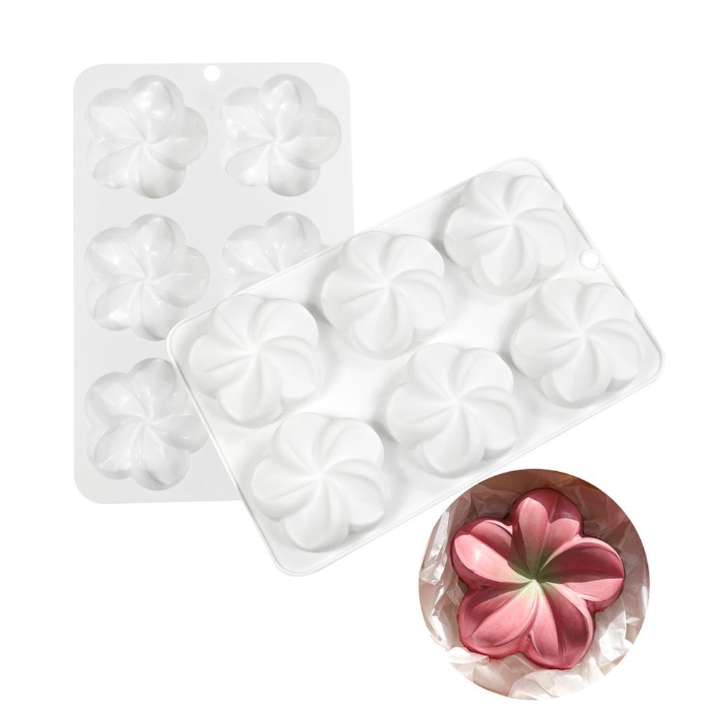 Flower Shape Silicone Molds Making Mousses Cake Molds Decorating Baking Tool for Making Chocolate Fondant Dessert