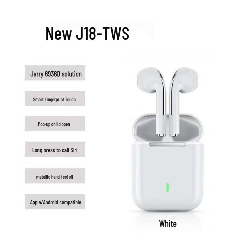 

J18 TWS Бездротові Bluetooth навушники-вкладиші для спорту з шумозаглушенням