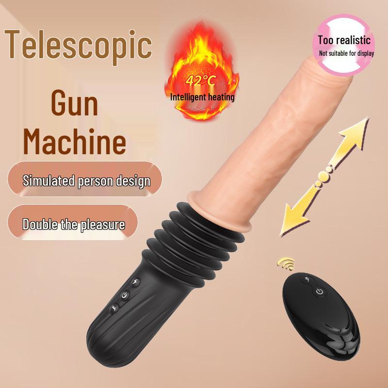Love World Teleskopický topný vibrační vibrátor - Automatický ženský masér s realistickým dildem