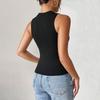 European and American Sexy Design Sense Kink Neck Slim Body Party Sexy Vest Tube Top