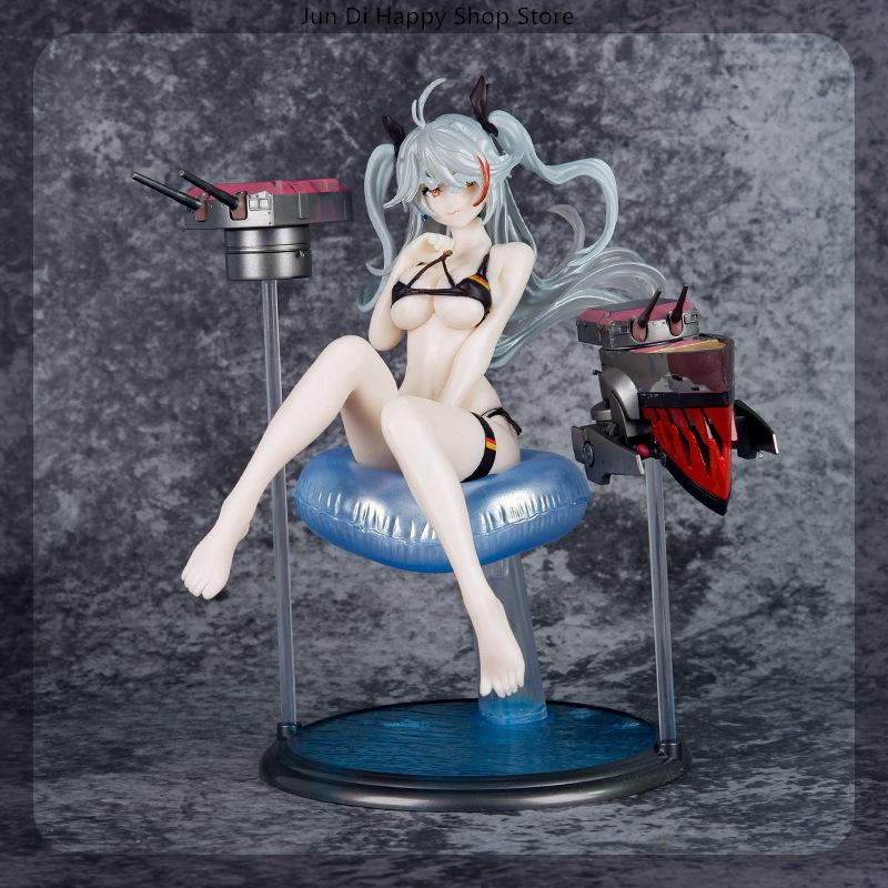 18cm Azur Lane Kms Prinz Eugen In Swimsuit Game Girl Figure Model Statue Boys Collection Desktop Decoration Ornament Toys Gifts