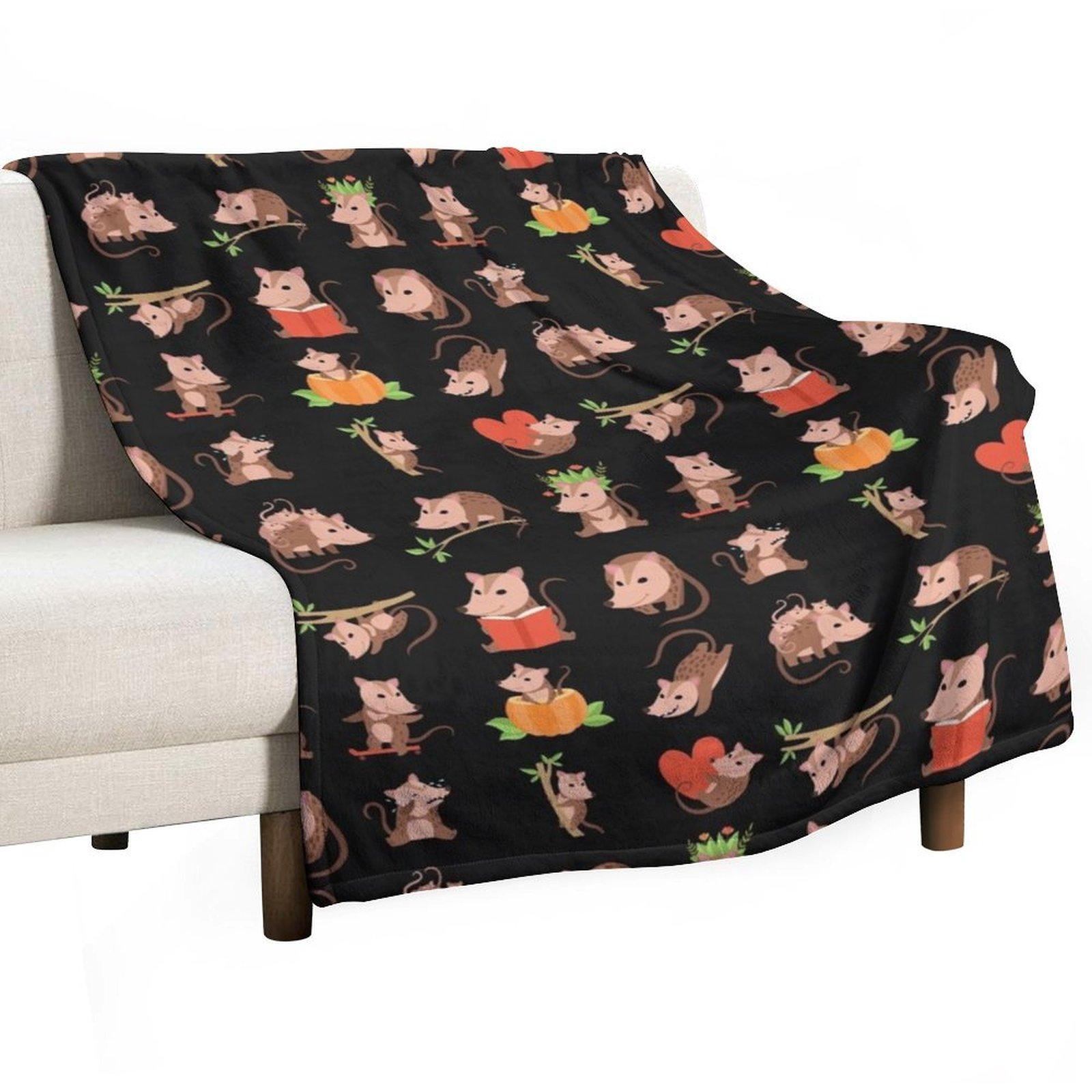 Possum Sheet-Possum lover Throw Blanket Retros Winter beds Blankets For Bed Softest Blankets 30x40in