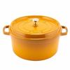 Staub Pico Cocotte Round 28cm Mustard/Yellow (1102812) - Enamel Pot with Handle, Rund Brater Mustard Yellow. This Stylish Cookware Is Perfect for Kitc