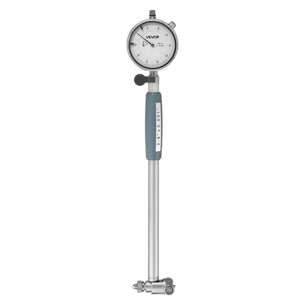 Dial Test Indicator and Bore Gauge Measuring Tool Set, Dial Indicator 0.03 Mm Accuracy, 50.8-152.4 Mm Bore Range with Rod, Storage Case, Anvils for