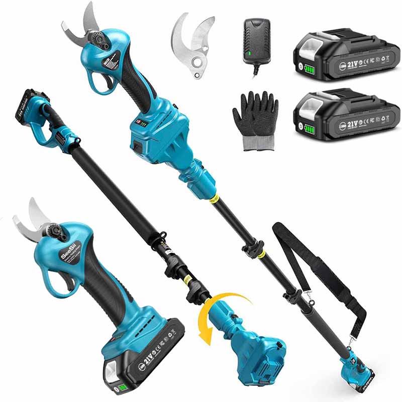 Seesii 33mm Cordless Electric Trimming Scissors Brushless Fruit Tree Branch Pruner Shear Power Tools for Makita 18V battery pin