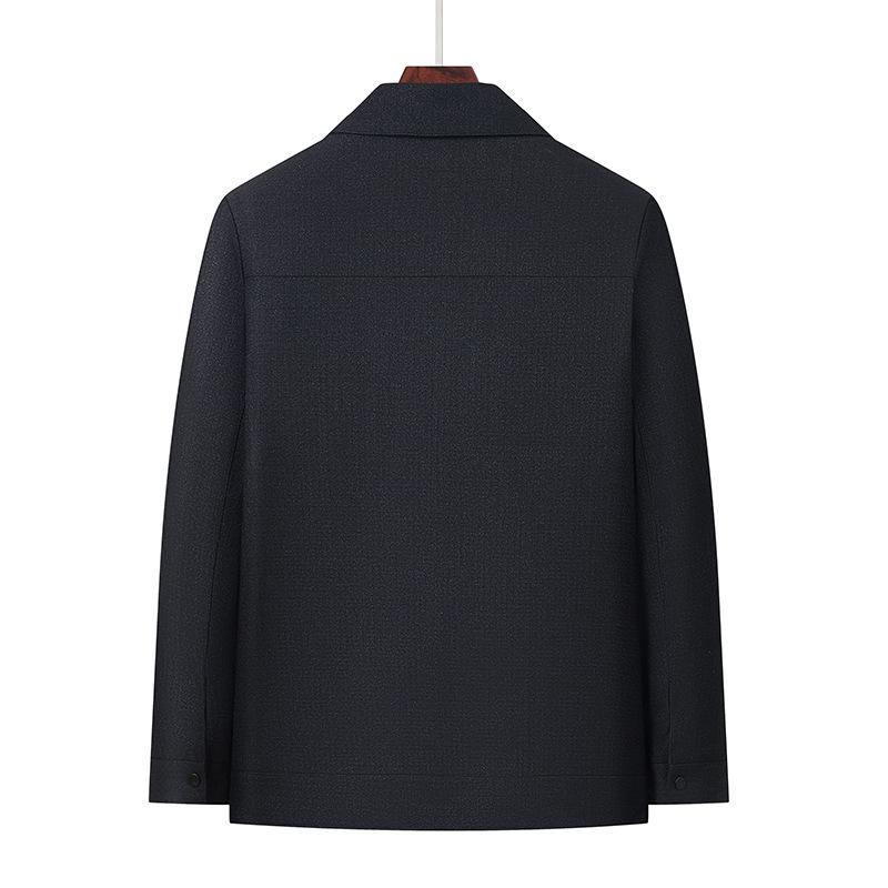 Spring and Autumn Men's Jacket Middle-aged and Elderly Men's Business Casual Lapel Men's Jacket