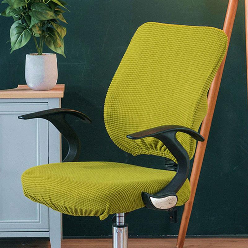 2PCS/Set Seat Cover Dust-Proof Backrest Cover Universal Rotating Chair Removable Elastic Office Chair Cover Split