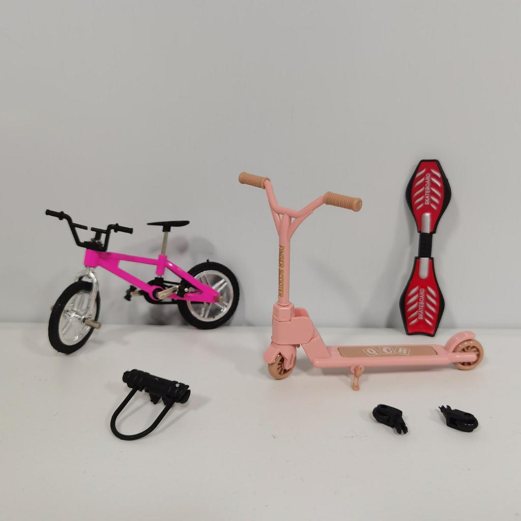 Mini Finger Bike and Skateboard Toy Set