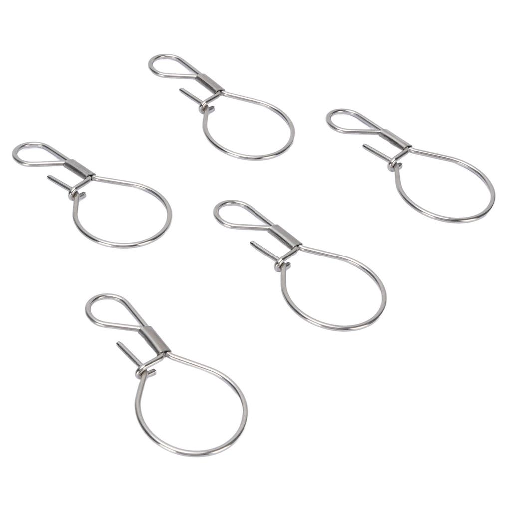 5PCS Fishing Locks Stainless Steel Single Handed Live Fish Lock Buckle for Freshwater Saltwater Fish