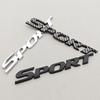 3D ABS Chrome Car Letters Logo SPORT Badge Sport Stickers Car Rear Trunk Emblem For Toyota Camry RAV4 Corolla Yaris Accessories