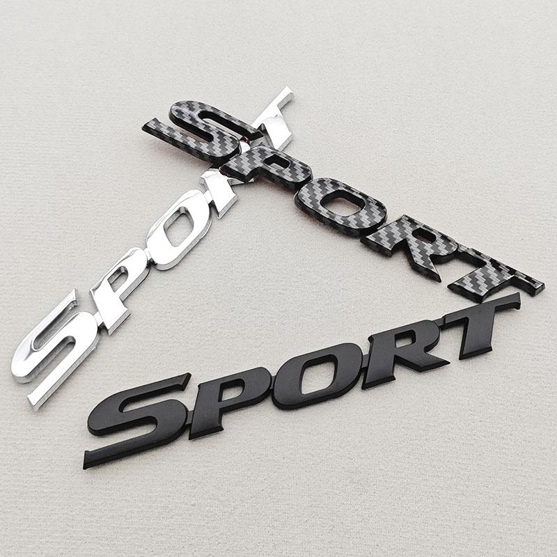 3D ABS Chrome Car Letters Logo SPORT Badge Sport Stickers Car Rear Trunk Emblem For Toyota Camry RAV4 Corolla Yaris Accessories