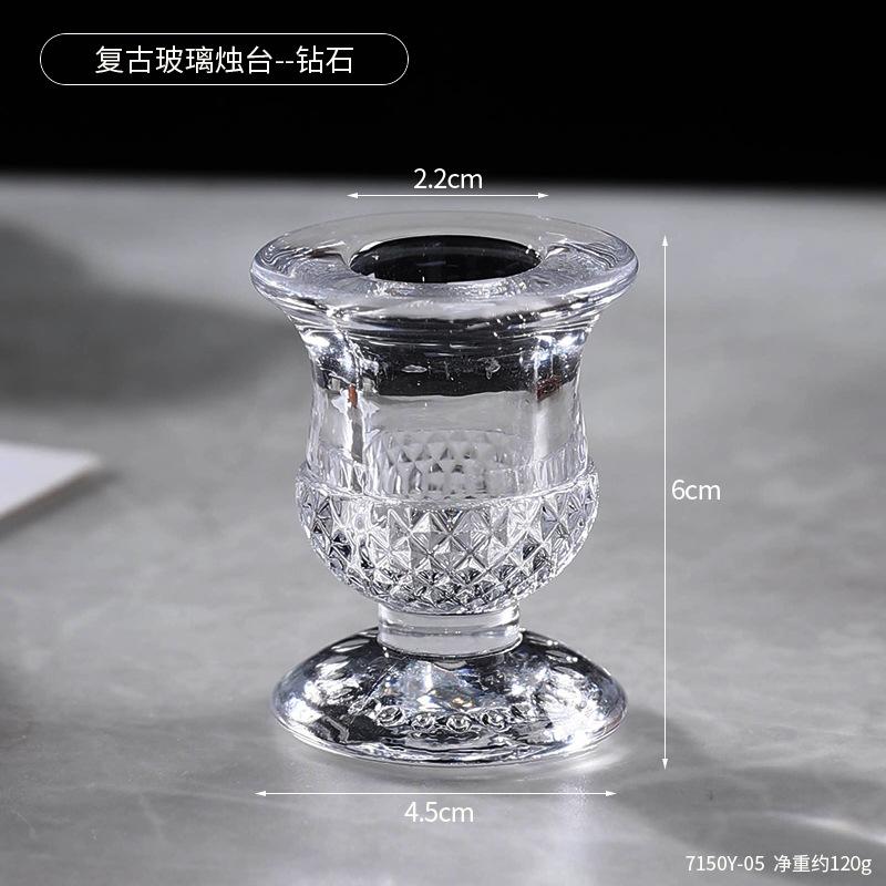 Nordic Simple Crystal Glass Candlesticks Are for Table Weddings Light Luxury Romantic Atmosphere Decorations Photo Props