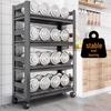 Yunshuang Floor-Standing Kitchen Storage Rack with Fence