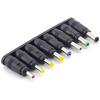 8Pcs Universal Laptop DC Power Supply Adapter Connector Plug AC DC Jack Charger Connectors Power Adapter Conversion Plug