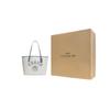 New COACH City Artificial Leather Tote Bag Shopping Bag Shoulder Bag Handbag Large Size Women's Chalk White & Indigo CB869-SVUOB