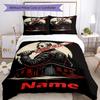 3pcs Custom Name Friday the 13th Bedding Set Duvet Cover Closure Includes 1 Duvet Cover & 2 Pillowcases, Soft and Comfortable for All Seasons.